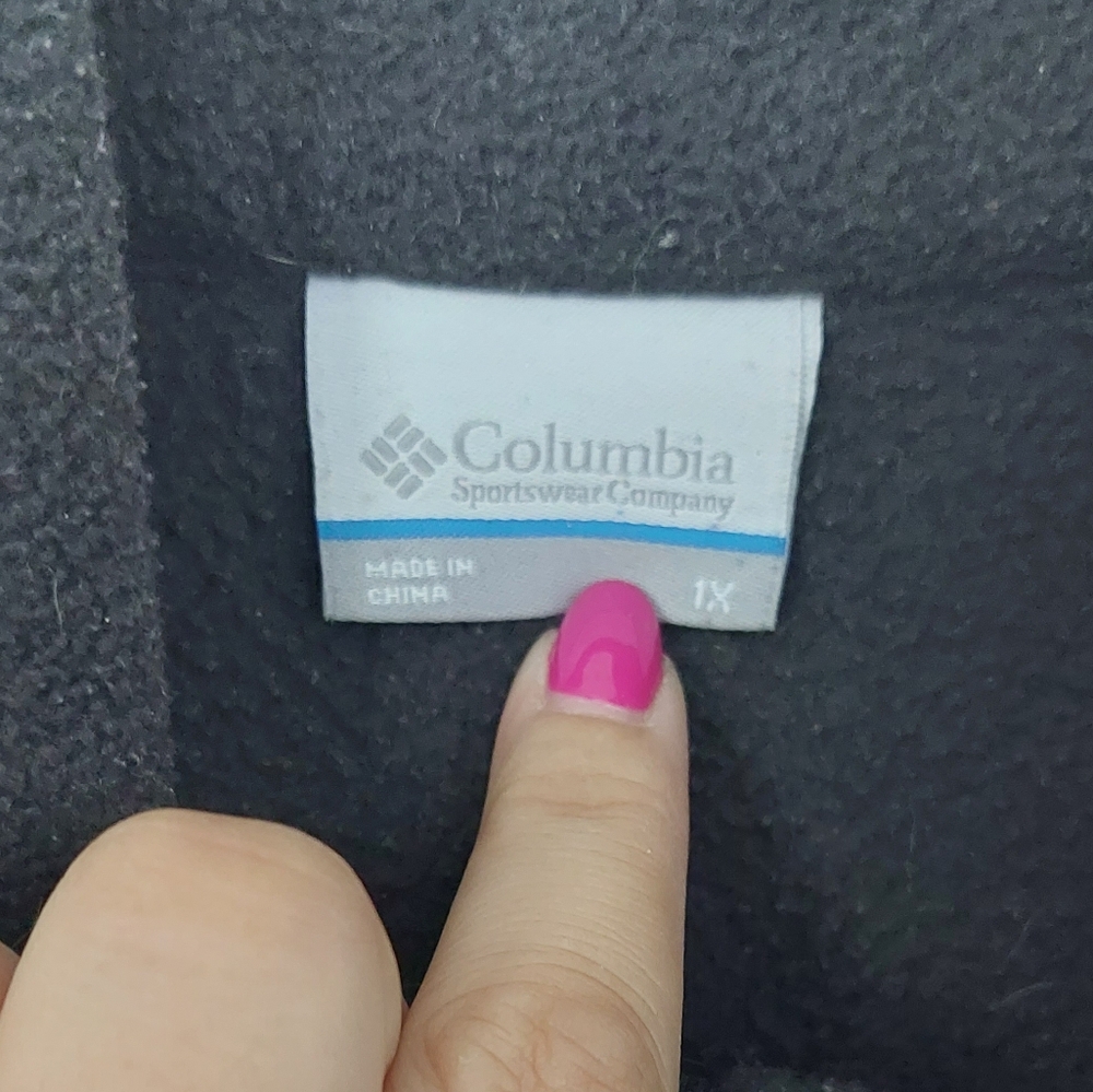 Columbia Black Zip-up, Size 1X - Picture 2 of 7